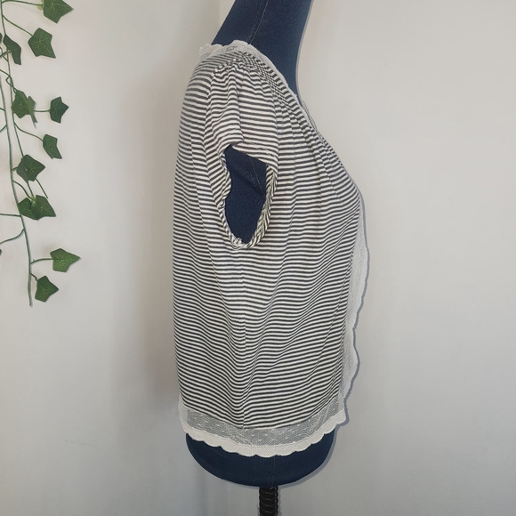 GAP Short Sleeve Knit Striped Cardigan - Picture 5 of 9